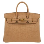 1:1 Hermès Replica - Birkin 25 Chai Matte Alligator Gold HW