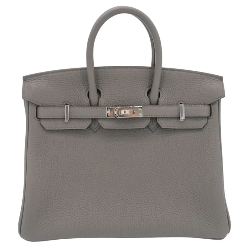 1:1 Hermès Replica - Birkin 25 Gris Meyer Togo Palladium HW