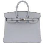 11 Hermès Replica - Birkin 25 HSS Bleu Brume Chèvre Palladium HW Front 1:1 Hermès Replica - Birkin 25 Bleu Brume Chèvre | Best Quality