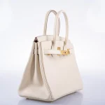 11 Hermès Replica - Birkin 30 Craie Epsom Gold HW Side1