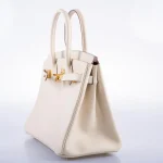 11 Hermès Replica - Birkin 30 Craie Epsom Gold HW Side2