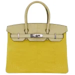 1:1 Hermès Replica - Birkin 30 HSS Vanille/ Mimosa Matte Alligator Palladium HW