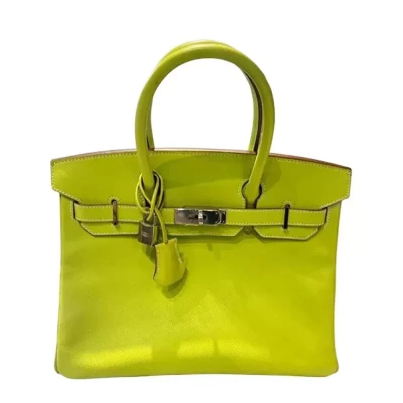 1:1 Hermès Replica – Birkin 30 Kiwi Epsom Palladium HW - Designer Inspired Luxury Bag