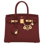 1:1 Hermès Replica - Birkin 30 Rouge H Contour Epsom Gold HW