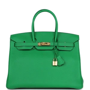 1:1 Hermès Replica - Birkin 35 Bambou Clemence Gold HW