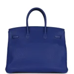11 Hermès Replica - Birkin 35 Bleu Electrique Togo Palladium HW Back