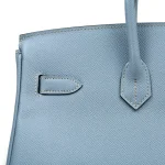 11 Hermès Replica - Birkin 35 Bleu Lin Epsom Palladium HW Detail1