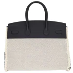 11 Hermès Replica - Birkin 35 Fray Canvas Black Swift Palladium HW Back