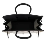 11 Hermès Replica - Birkin 35 Fray Canvas Black Swift Palladium HW Interior