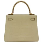 11 Hermès Replica - Kelly 25 Retourne Vanille Matte Alligator Gold HW Back