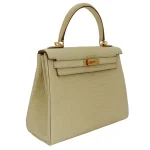 11 Hermès Replica - Kelly 25 Retourne Vanille Matte Alligator Gold HW Side