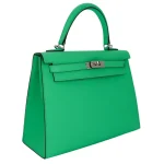 11 Hermès Replica - Kelly 25 Sellier Vert Comics Epsom Palladium HW Side