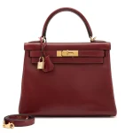 1:1 Hermès Replica - Kelly 28 Sellier Rouge H Box Calf Gold HW