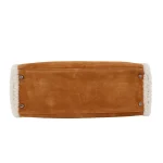 11 Hermès Replica - Kelly 35 Teddy Shearling ChamoisEcruAlezan Suede Palladium HW Bottom