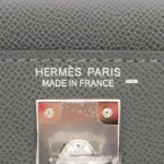 11 Hermès Replica - Kelly II Sellier Mini Touch Graphite MadameShiny Lizard Palladium HW Logo