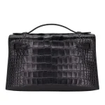 11 Hermès Replica - Kelly Pochette Black Matte Alligator Gold HW Back