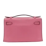 11 Hermès Replica - Kelly Pochette Bubblegum Swift Palladium HW back