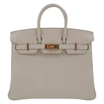 Artisan-Grade Hermès Dupes - Birkin 25 Craie Togo Rose Gold HW Front Artisan-Grade Hermès Dupes - Birkin 25 Craie Togo Rose Gold HW
