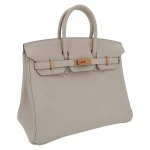 Artisan-Grade Hermès Dupes - Birkin 25 Craie Togo Rose Gold HW Side1
