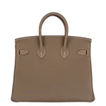 Artisan-Grade Hermès Dupes - Birkin 25 Etoupe Togo Palladium HW Back