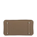 Artisan-Grade Hermès Dupes - Birkin 25 Etoupe Togo Palladium HW Bottom