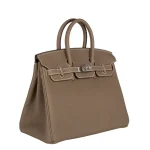 Artisan-Grade Hermès Dupes - Birkin 25 Etoupe Togo Palladium HW Side1