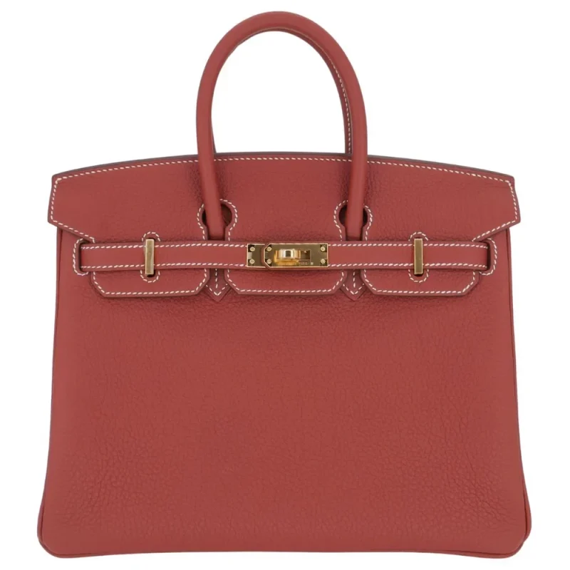 Artisan-Grade Hermès Dupes – Birkin 25 Sienne Togo Gold HW - Designer Inspired Luxury Bag