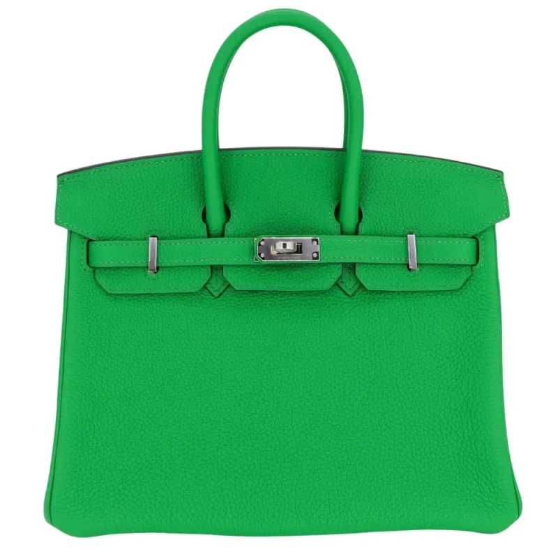 Artisan-Grade Hermès Dupes – Birkin 25 Verso Bambou Togo Palladium HW - Premium Alternative Bag