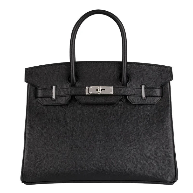Artisan-Grade Hermès Dupes - Birkin 30 Black Epsom Palladium HW