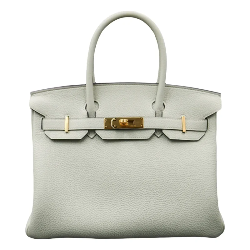 Artisan-Grade Hermès Dupes | Birkin 30 Gris Neve Togo Gold HW
