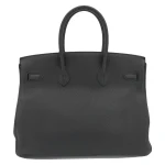 Artisan-Grade Hermès Dupes - Birkin 35 Black Togo Gold HW Back