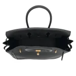 Artisan-Grade Hermès Dupes - Birkin 35 Black Togo Gold HW Interior