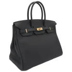 Artisan-Grade Hermès Dupes - Birkin 35 Black Togo Gold HW Side1