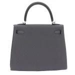 Artisan-Grade Hermès Dupes - Kelly 25 Retourne Gris Misty Togo Palladium HW Back