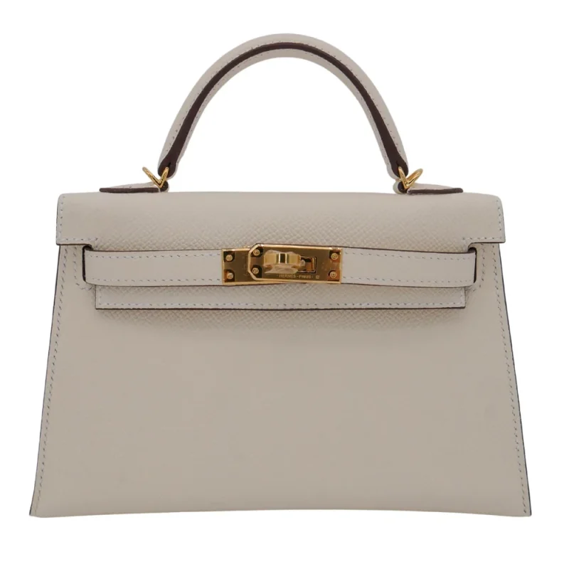 Artisan-Grade Hermès Dupes - Kelly II Sellier Mini Nata Epsom Gold HW