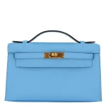 Artisan-Grade Hermès Dupes | Kelly Pochette Bleu Celeste