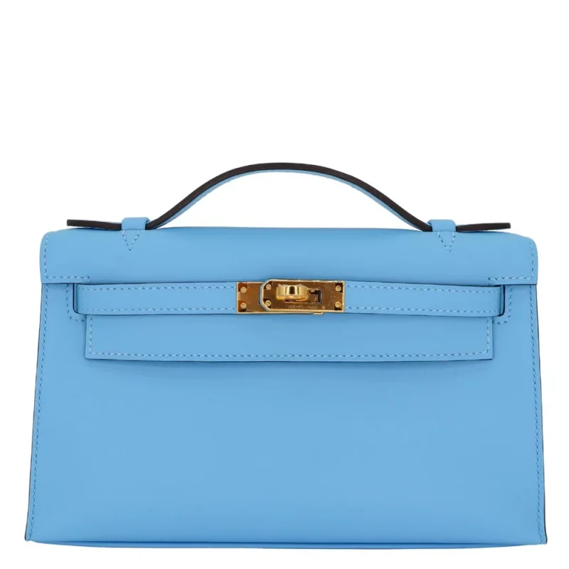 Artisan-Grade Hermès Dupes | Kelly Pochette Bleu Celeste