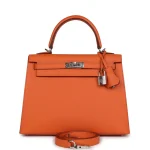 Artisan-Grade Hermès Dupes - Micro Mini Kelly Twilly Bag Charm Black Box Calf Palladium Hardwar