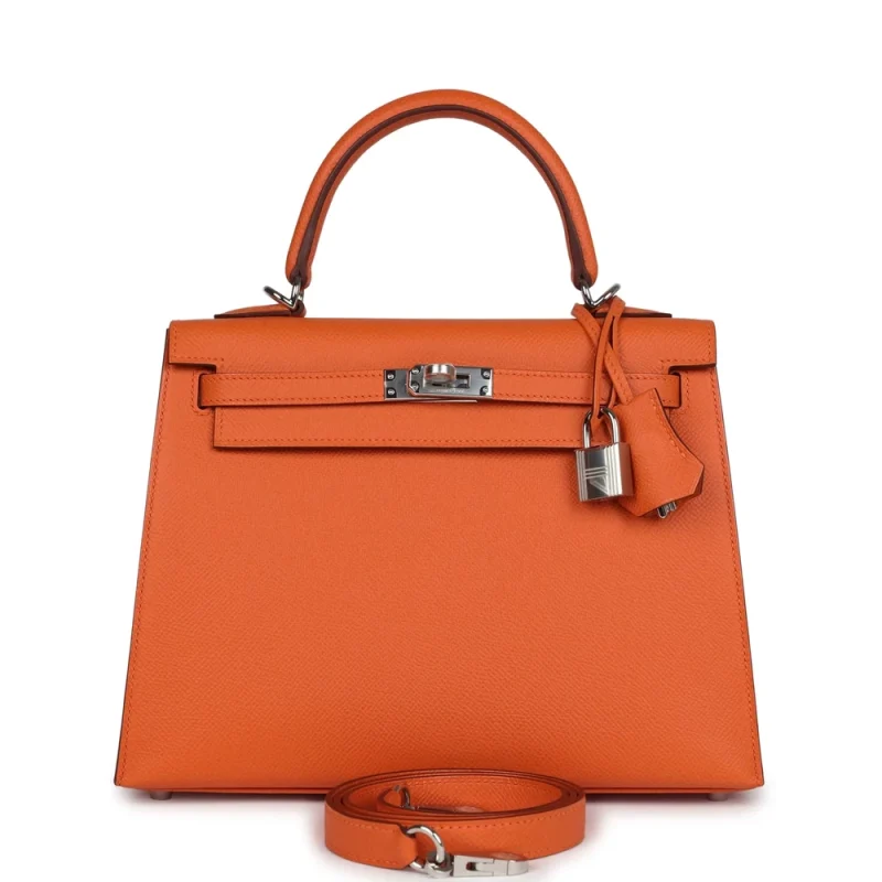 Artisan-Grade Hermès Dupes - Micro Mini Kelly Twilly Bag Charm Black Box Calf Palladium Hardwar