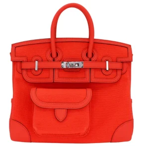Best Replica Hermes - Birkin 25 Cargo Orange Toile/Swift