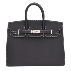 Best Replica Hermes - Birkin 25 HSS Black Epsom Brushed Palladium