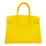 Best Replica Hermes - Birkin 30 Lime Clemence Palladium HW Back