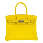 Best Replica Hermes - Birkin 30 Lime Clemence Palladium HW Front Best Replica Hermes - Birkin 30 Lime Clemence Palladium HW