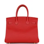 Best Replica Hermes - Birkin 30 Rouge Casaque Epsom Gold HW Back