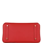 Best Replica Hermes - Birkin 30 Rouge Casaque Epsom Gold HW Bottom