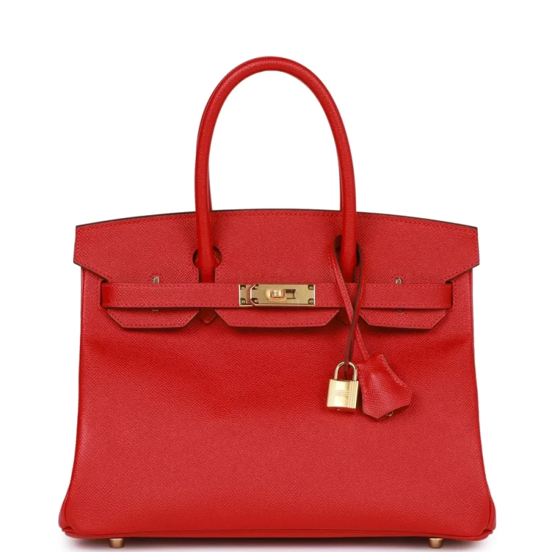 Best Replica Hermes – Birkin 30 Rouge Casaque Epsom Gold HW - Premium Alternative Bag