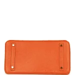 Best Replica Hermes - Birkin 30 Tangerine Ostrich Gold HW Bottom