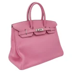 Best Replica Hermes - Birkin 35 Bubblegum Togo Palladium HW Side1