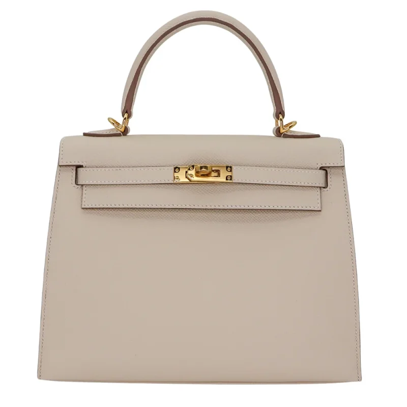 Best Replica Hermes - Kelly 25 Sellier Craie Epsom Gold HW