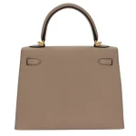 Best Replica Hermes - Kelly 25 Sellier HSS Gris Tourterelle Chèvre Brushed Gold HW Back